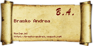 Brasko Andrea névjegykártya