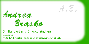 andrea brasko business card